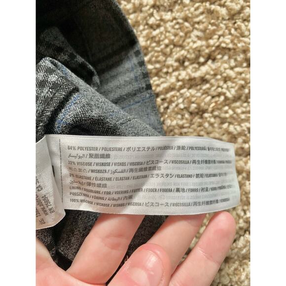 Abercrombie & Fitch Button Front Grey Glen Plaid Overall Dress Small - Picture 6 of 10